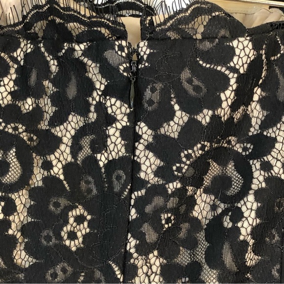 Liberated & Free Black Chantilly Lace Strapless Cocktail Party Dress - Picture 12 of 16